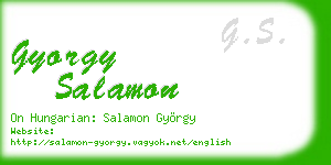 gyorgy salamon business card