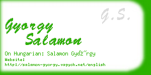 gyorgy salamon business card